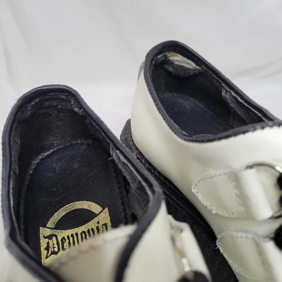 Demonia black & white contrast platform oxfords - Picture 9 of 16